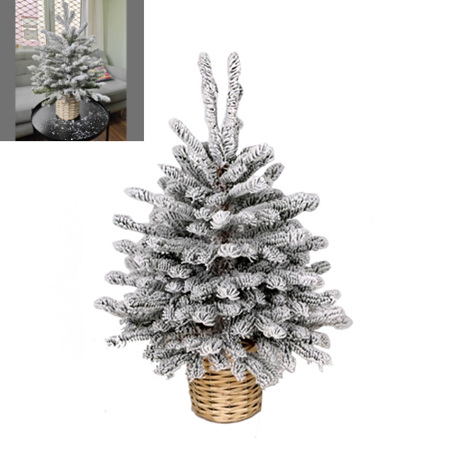 Novogodišnja jelka u saksiji bela 90cm Novogodišnja jelka u saksiji bela 90cm