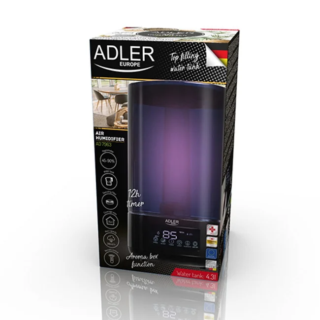 Adler ovlaživač vazduha sa daljinskim upravljačem AD7963 Adler ovlaživač vazduha sa daljinskim upravljačem AD7963