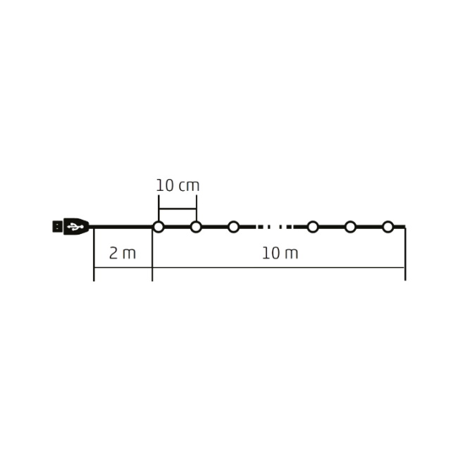 Home lampice za jelku sa 100 višebojnih LED dioda ML112RGB-7