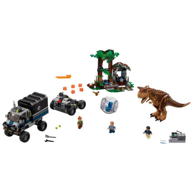 Lego set Jurassic world carnotaurus gyrosphere escape LE75929-1