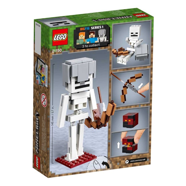 Lego set Minecraft skeleton bigfig with magma cube LE21150