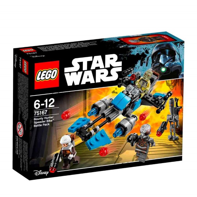Lego set Star Wars bounty hunter speeder bike battle pack LE75167-7
