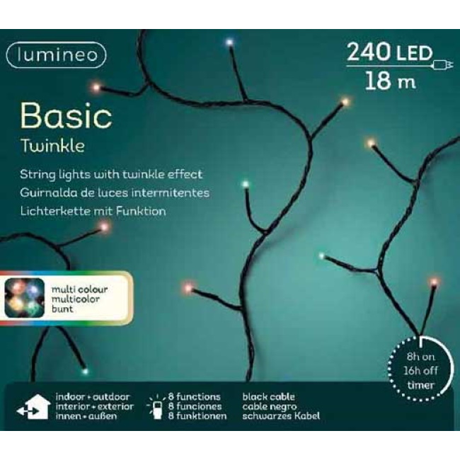 Lumineo Basic novogodišnje lampice multicolor 18m 240 LED-1
