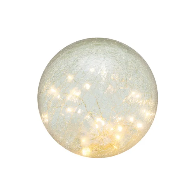 Novogodišnja dekorativna staklena kugla sa micro LED dioadama GLG15
