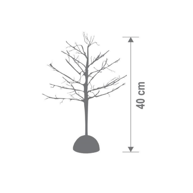 Novogodišnje ukrasno drvo sa LED diodama 40cm KAD33-3
