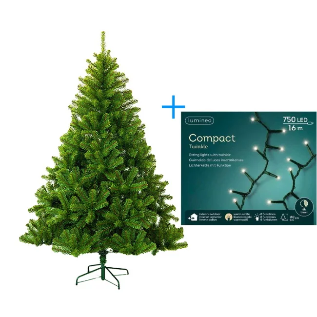 Novogodišnja veštačka jelka Luxus 210cm + Lumineo Compact 750 toplo belih LED lampica Novogodišnja veštačka jelka Luxus 210cm + Lumineo Compact 750 toplo belih LED lampica
