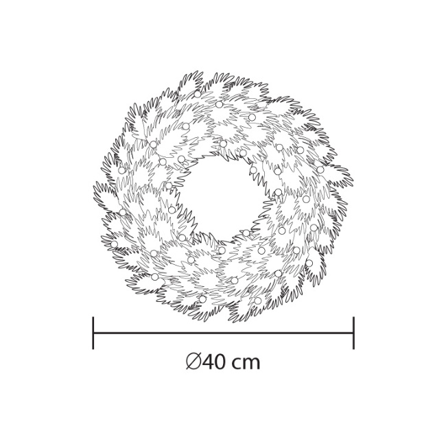 Novogodišnji ukrasni led venac KMK48LED-5