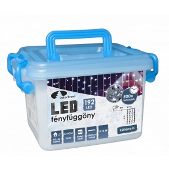 LED svetleća zavesa sa providnim kablom od 192 komada sijalica KDL 145 (hladno bela boja) LED svetleća zavesa sa providnim kablom od 192 komada sijalica KDL 145 (hladno bela boja)