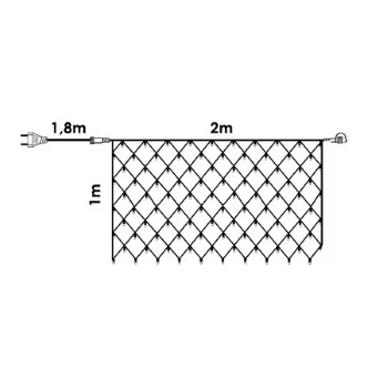 LED svetleća mreža sa 96 komada sijalica KDK 017 (hladno bela boja)-1
