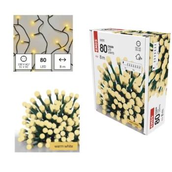 Emos novogodišnje LED lampice trešnja kuglice 8m toplo bele tajmer MTG-D5AW02 Emos novogodišnje LED lampice trešnja kuglice 8m toplo bele tajmer MTG-D5AW02
