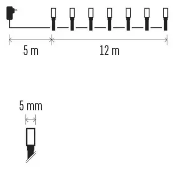 Emos novogodišnji lanac Classic 120 LED 12M MTG-D4AM23-7 Emos novogodišnji lanac Classic 120 LED 12M MTG-D4AM23-7