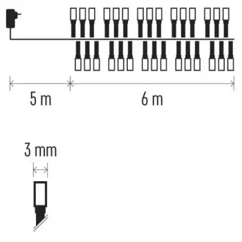 Emos novogodišnje LED lampice sa tajmerom 300 LED 6m MTG-D4BW04-5 Emos novogodišnje LED lampice sa tajmerom 300 LED 6m MTG-D4BW04-5
