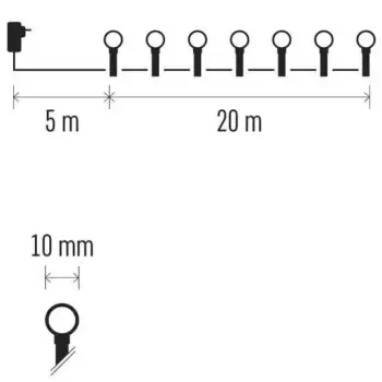 Emos novogodišnje LED lampice sa tajmerom Trešnje 200 LED 20M WW/MF MTG-D5AW23-3 Emos novogodišnje LED lampice sa tajmerom Trešnje 200 LED 20M WW/MF MTG-D5AW23-3