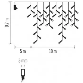 Emos novogodišnji lanac ledenica sa tajmerom 600 LED 10m MTG-D4CW03-2 Emos novogodišnji lanac ledenica sa tajmerom 600 LED 10m MTG-D4CW03-2