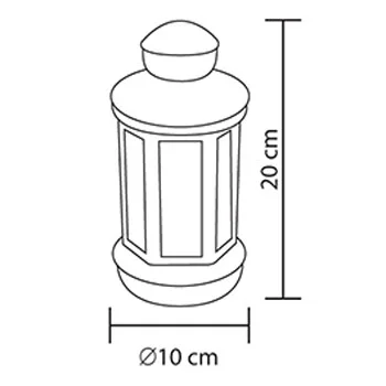 Fenjer sa efektom padanja snega i LED diodom -1