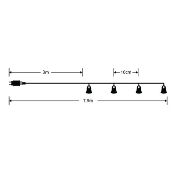 Modee lampice za jelku sa 50 LED dioda toplo bele ML-C2014-2