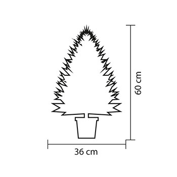 Novogodišnja mini veštačka jelka sa LED osvetljenjem 60 cm KMF60LED 