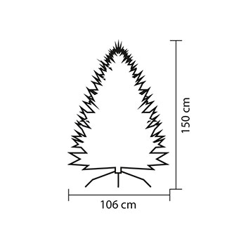 Novogodišnja veštačka jelka 150 cm KMF4/150 