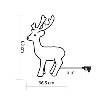 Novogodišnja svetleća figura irvas KDA3-1