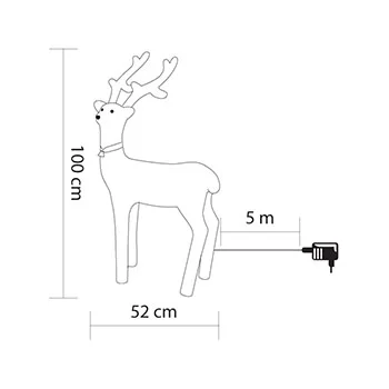 Novogodišnja svetleća figura irvas KDA5-1