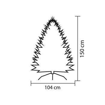 Novogodišnja veštačka jelka 150 cm KMF5/150 -2