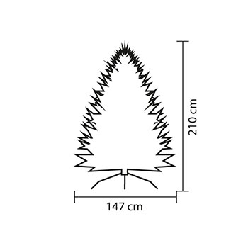 Novogodišnja veštačka jelka 210 cm KMF5/210 -2