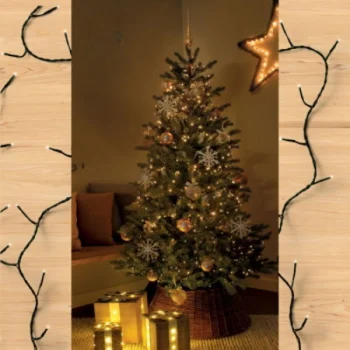 Komplet novogodišnja jelka Tara zelena 150cm + novogodišnje lampice Lumineo Basic 9m 120 LED toplo bele -4 Komplet novogodišnja jelka Tara zelena 150cm + novogodišnje lampice Lumineo Basic 9m 120 LED toplo bele -4