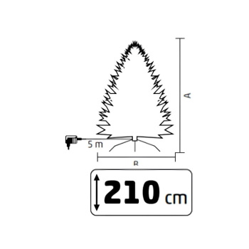 Novogodišnja snežna jelka sa lampicama 210cm KMF8LED210-2