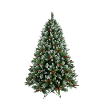 Novogodišnja jelka snežna sa šišarkama i bobicama 240 cm 220030 Novogodišnja jelka snežna sa šišarkama i bobicama 240 cm 220030