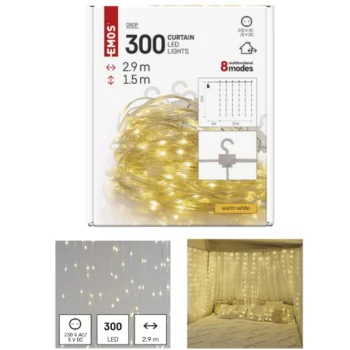 Emos novogodišnja LED zavesa 2.9x1.5m  MTG-D3EW03 Emos novogodišnja LED zavesa 2.9x1.5m  MTG-D3EW03