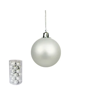 Novogodišnje srebrne kugle prečnika 5 cm u pakovanju od 30 komada Novogodišnje srebrne kugle prečnika 5 cm u pakovanju od 30 komada