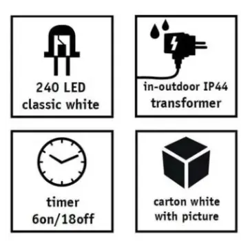 Luca Lighting novogodišnje LED lampice viseće svetleće 240 LED IP44 100x30cm 242002473-5