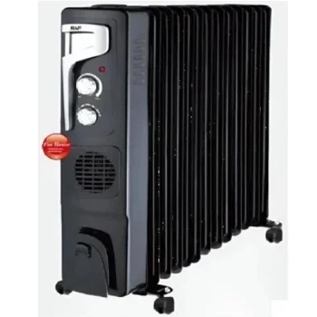 Raf uljni radijator sa ventilatorom 9 rebara 2400W crni R.0929B
