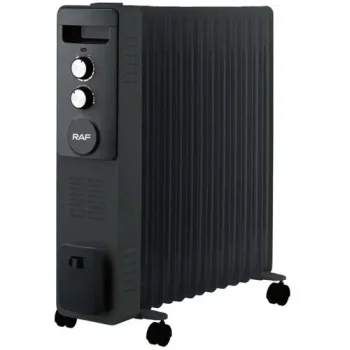Raf uljni radijator sa ventilatorom 13 rebara 2900W crni R.1338B -1
