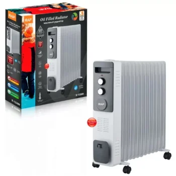 Raf uljni radijator sa ventilatorom 13 rebara 2900W beli R.1338W Raf uljni radijator sa ventilatorom 13 rebara 2900W beli R.1338W