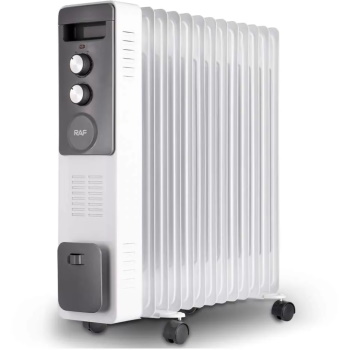 Raf uljni radijator sa ventilatorom 13 rebara 2900W beli R.1338W-2