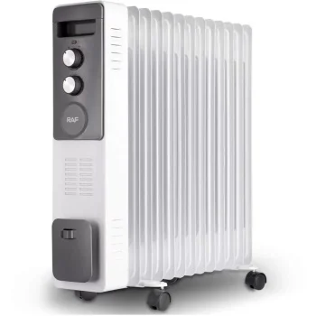 Raf uljni radijator sa ventilatorom 13 rebara 2900W beli R.1338W-2 Raf uljni radijator sa ventilatorom 13 rebara 2900W beli R.1338W-2
