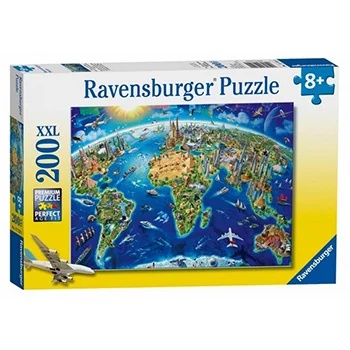 Ravensburger slagalica Karta sveta sa znamenitost RA12722 Ravensburger slagalica Karta sveta sa znamenitost RA12722