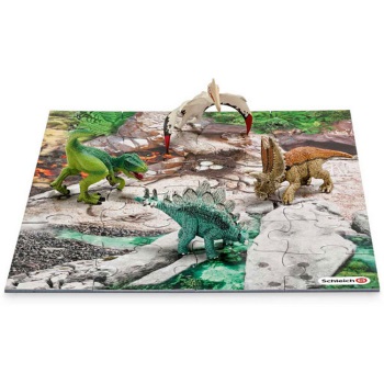 Schleich Mali dinosaurus sa podlogom od puzli 42213