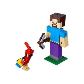 Lego set Minecraft Steve bigfig with parrot LE21148