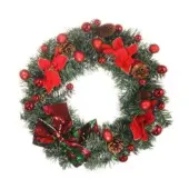 Novogodišnji venac sa ukrasima 45cm 