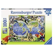 Ravensburger slagalica mapa sveta sa životinjama RA10540