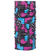 Ski bandana Viking Shapes black-blue-pink