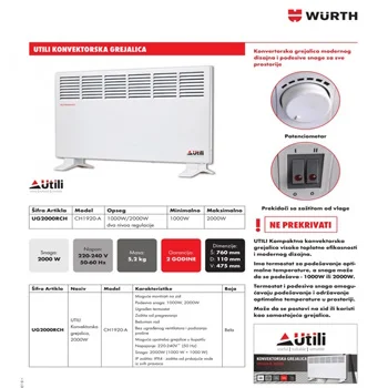 Utili konvertorska grejalica 2000W CH1920-A-1