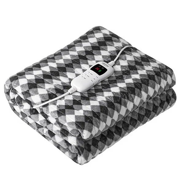 Camry električno grejno ćebe sivo crno belo CR7442 Camry električno grejno ćebe sivo crno belo CR7442