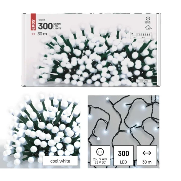 Emos novogodišnje LED lampice trešnja kuglice 30m hladno bele MTG-D5AC04  Emos novogodišnje LED lampice trešnja kuglice 30m hladno bele MTG-D5AC04