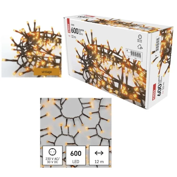 Emos novogodišnje LED 600 lampice jež 12m žute MTG-D4BV03 Emos novogodišnje LED 600 lampice jež 12m žute MTG-D4BV03