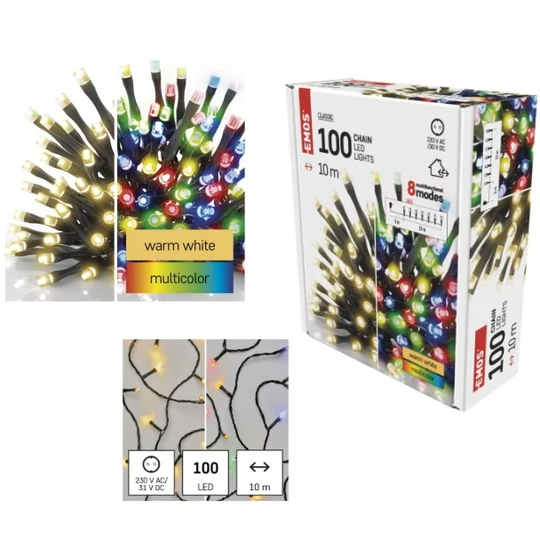 Emos novogodišnje LED lampice 10m toplo bele raznobojne MTG-D4AH01 Emos novogodišnje LED lampice 10m toplo bele raznobojne MTG-D4AH01