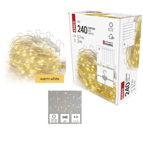 Emos novogodišnji LED lanac zavesa 1.7x1.5m toplo bela MTG-D3EW02 Emos novogodišnji LED lanac zavesa 1.7x1.5m toplo bela MTG-D3EW02