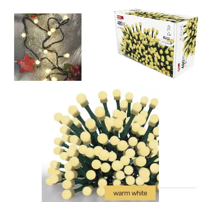 Emos novogodišnje LED lampice sa tajmerom Trešnje 480 LED 30M WW/MF MTG-D5AW25 Emos novogodišnje LED lampice sa tajmerom Trešnje 480 LED 30M WW/MF MTG-D5AW25